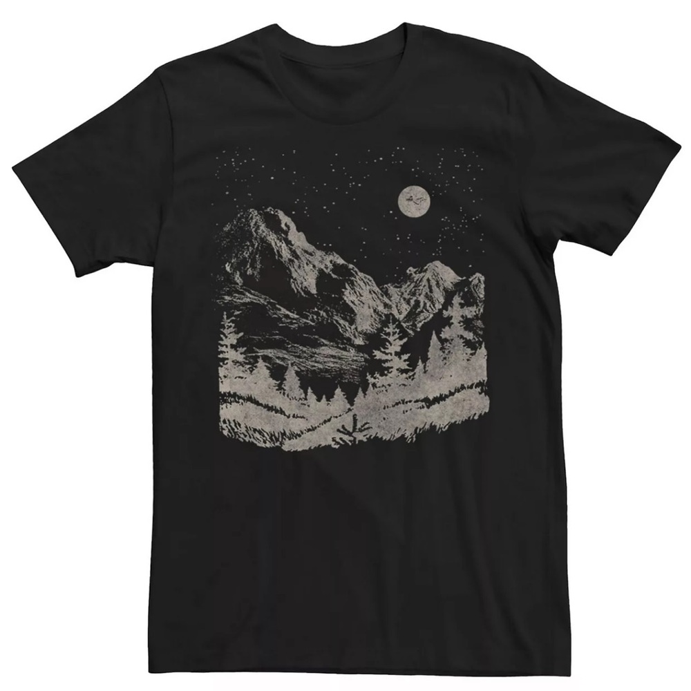 Men’s Nighttime Mountain Forest Tee